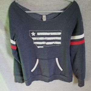 Off the shoulder sweatshirt